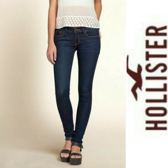 Hollister Denim - Hollister Skinny Jean Legging Jegging Dark Wash Low Rise Jeans 3 26 short